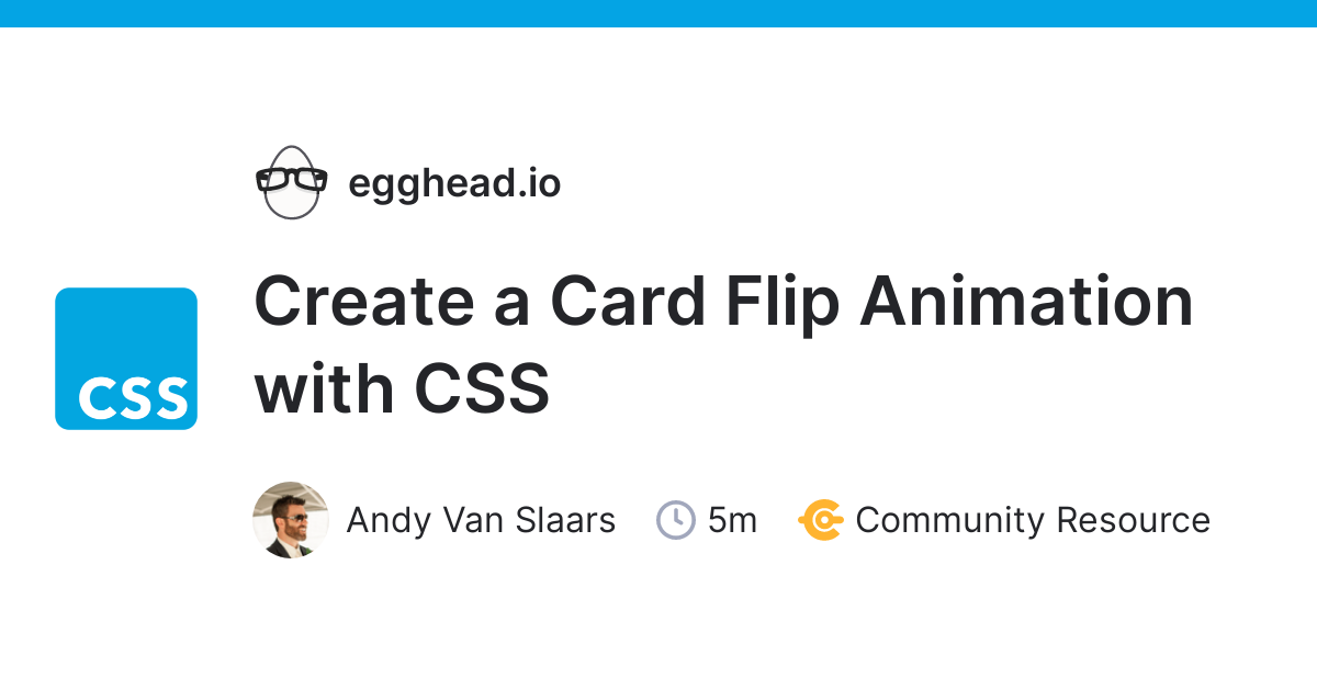 Create a Card Flip Animation with CSS 