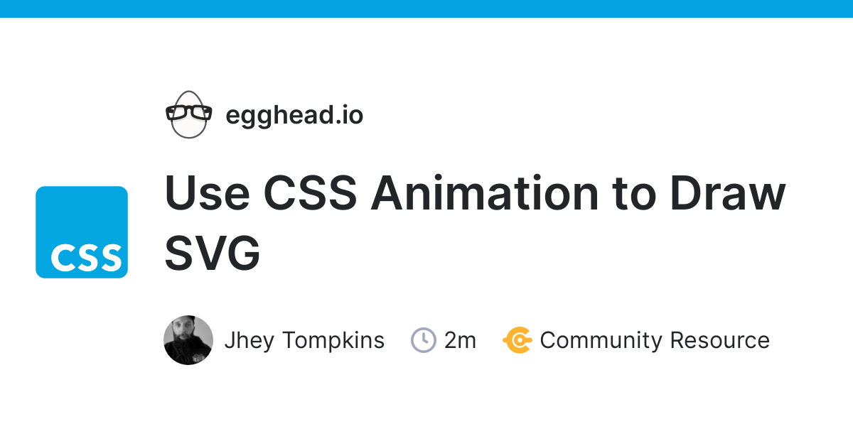 Use CSS Animation to Draw SVG 