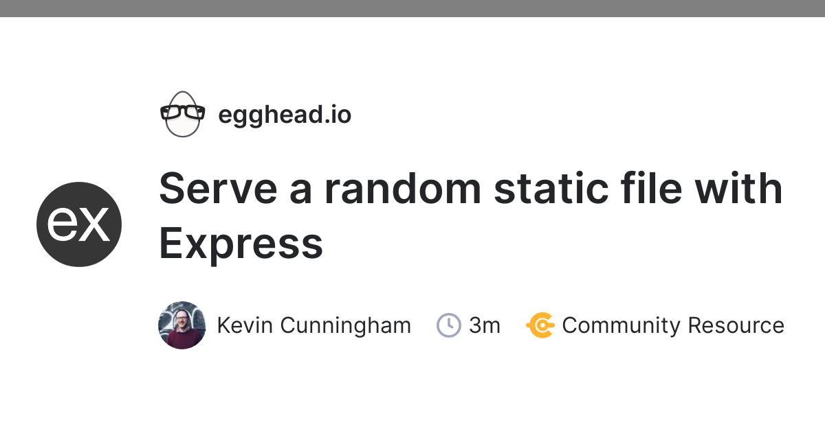 Serve a random static file with Express