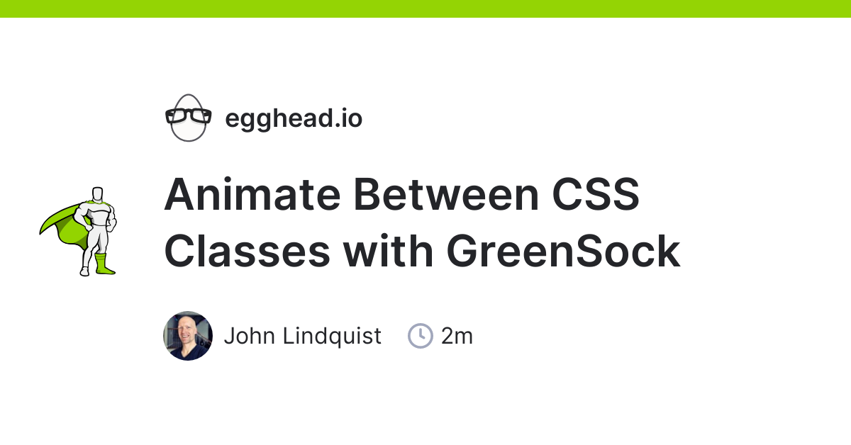 Animate Between CSS Classes with GreenSock 