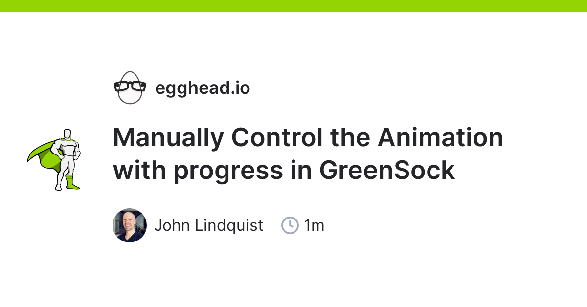 Manually Control the Animation with progress in GreenSock 