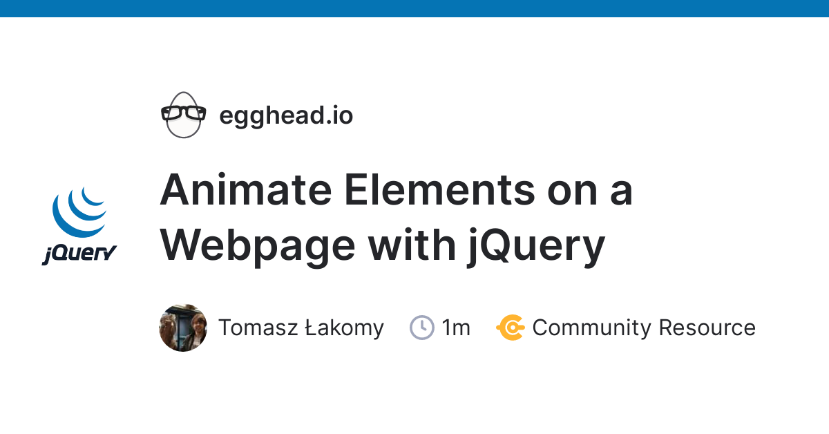Animate Elements on a Webpage with jQuery 