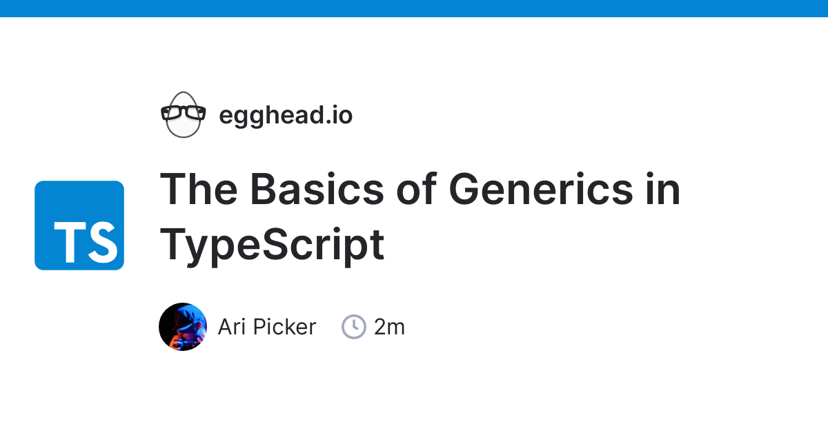 The Basics of Generics in TypeScript from @Pickra5000 on ...
