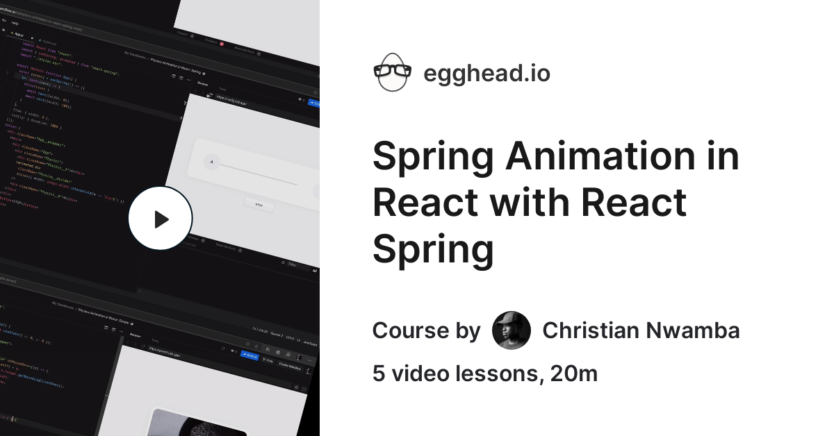 Spring Animation in React with React Spring 